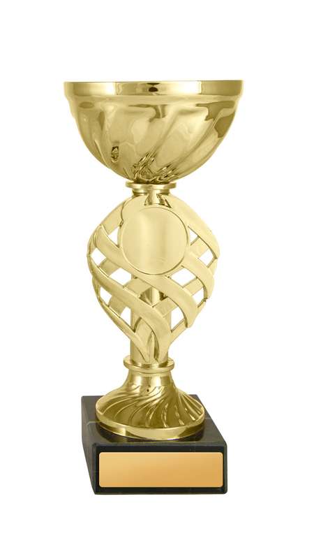 Cup on Base Assembled Gold-Black in Colour