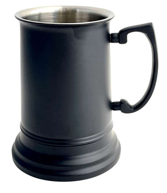 Stainless Steel Tankard Powder Coated Black