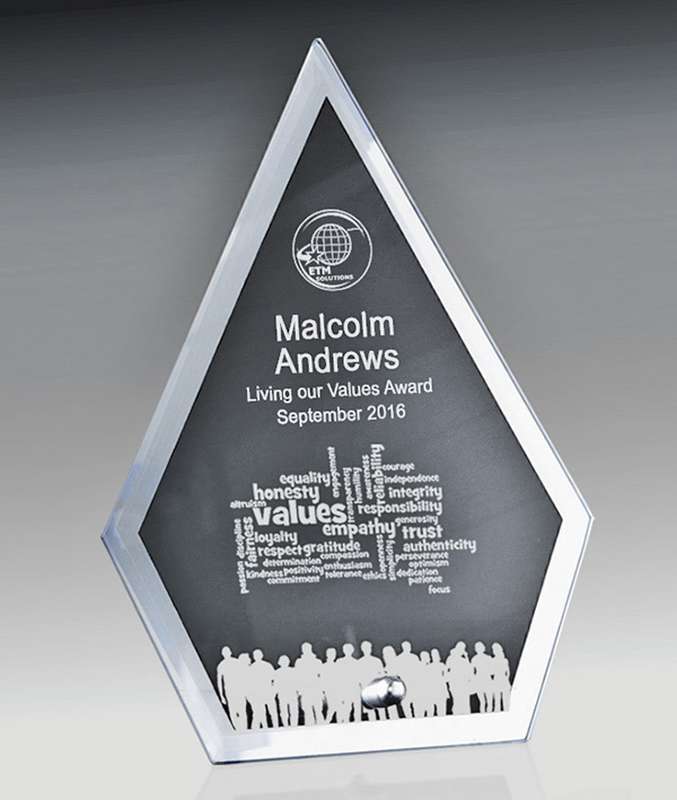 Mirror Edged Clear Glass-Arrow