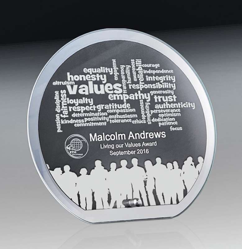 Mirror Edged Clear Glass-Circle