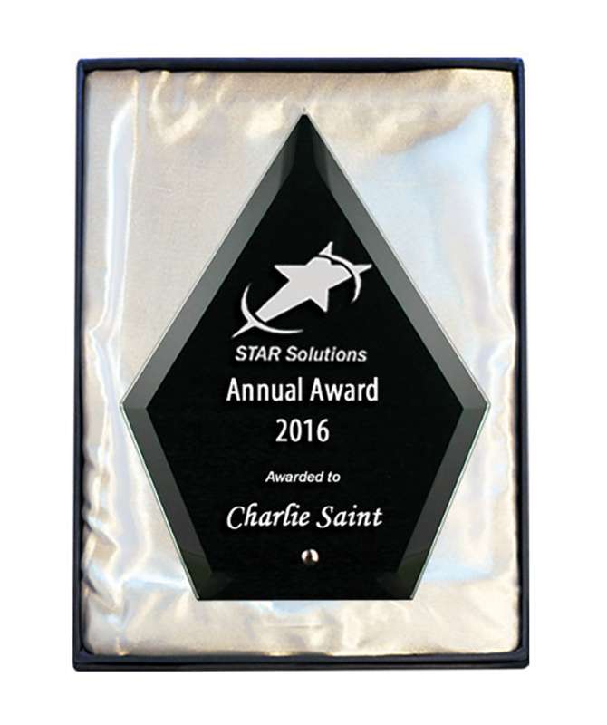 Laser Glass Arrowhead-Black