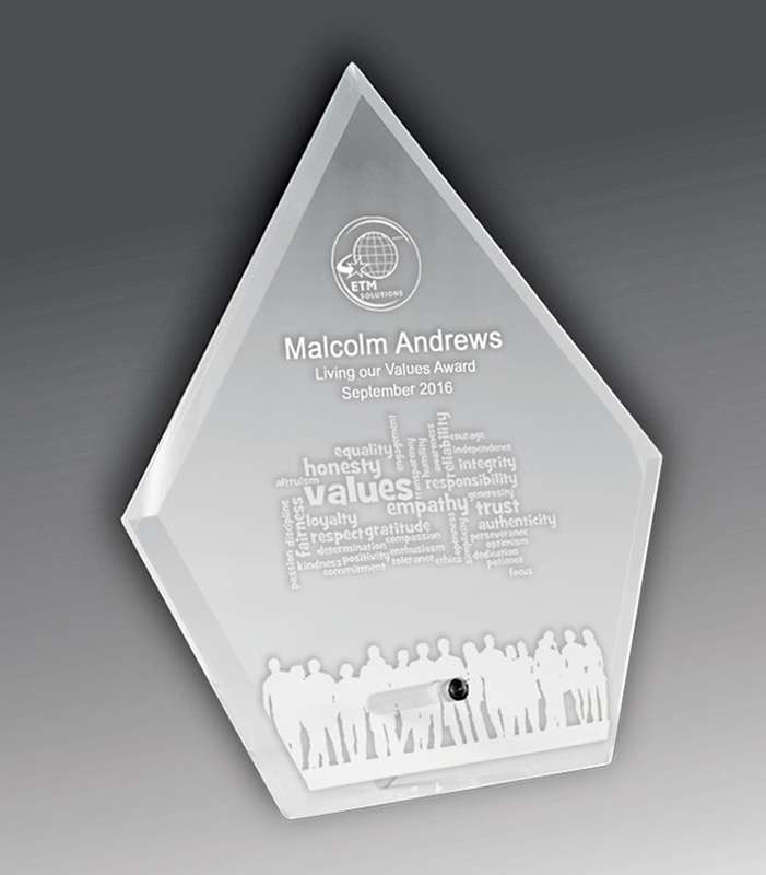 Laser Glass Arrowhead-Clear