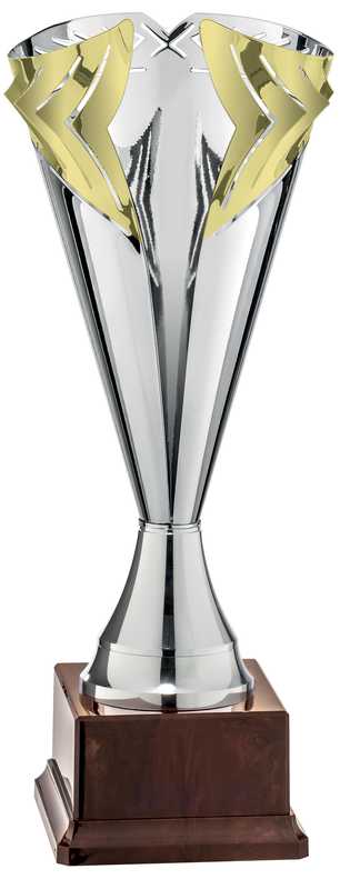 Silver Finish Trophy gold trim