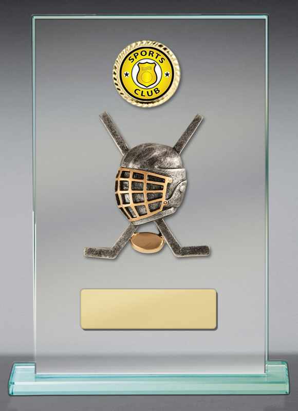 Ice Hockey Theme on Glass