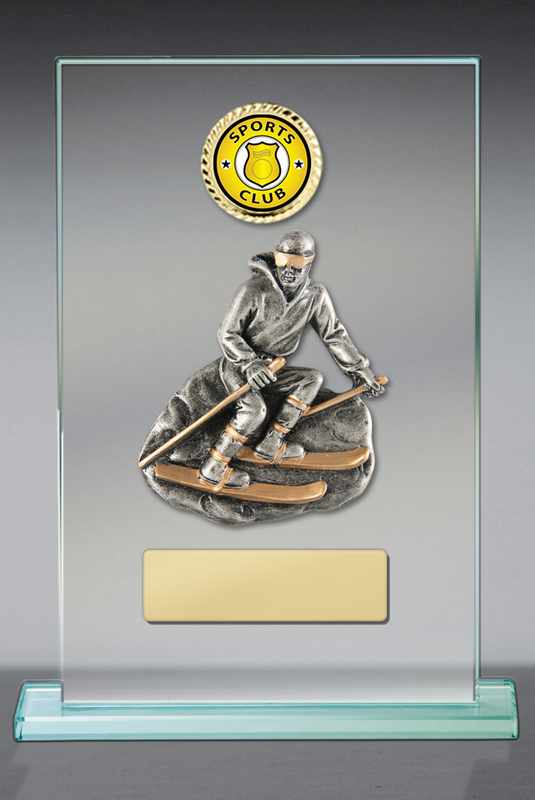 Skiing Theme on Glass