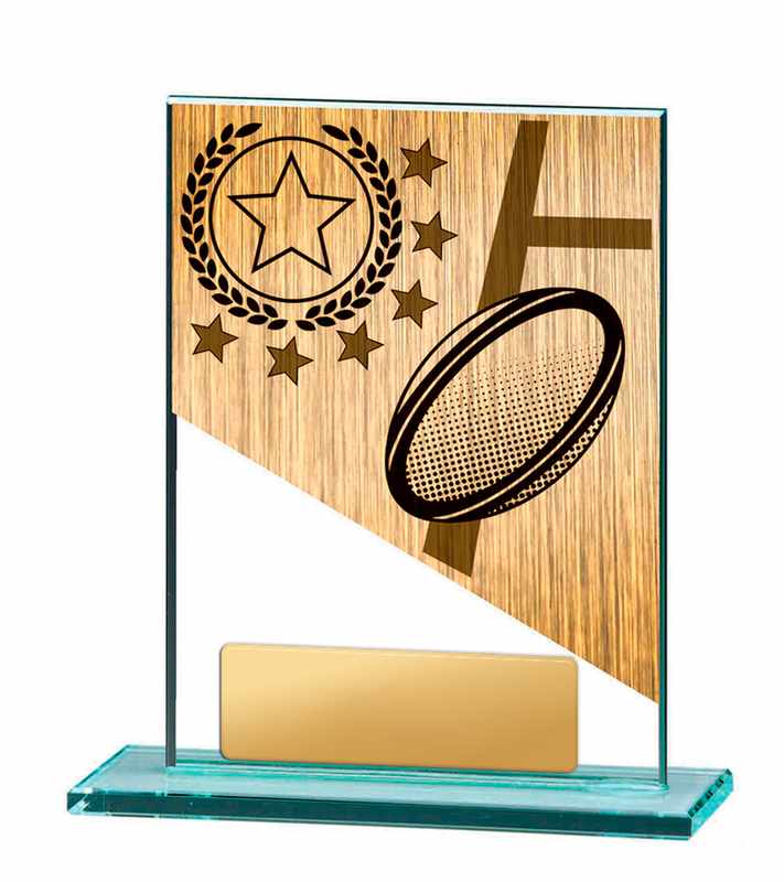 Rugby Theme on Glass