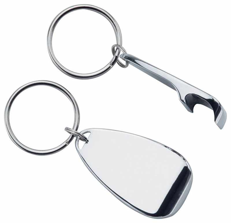 Metal / nickel bottle opener keyring