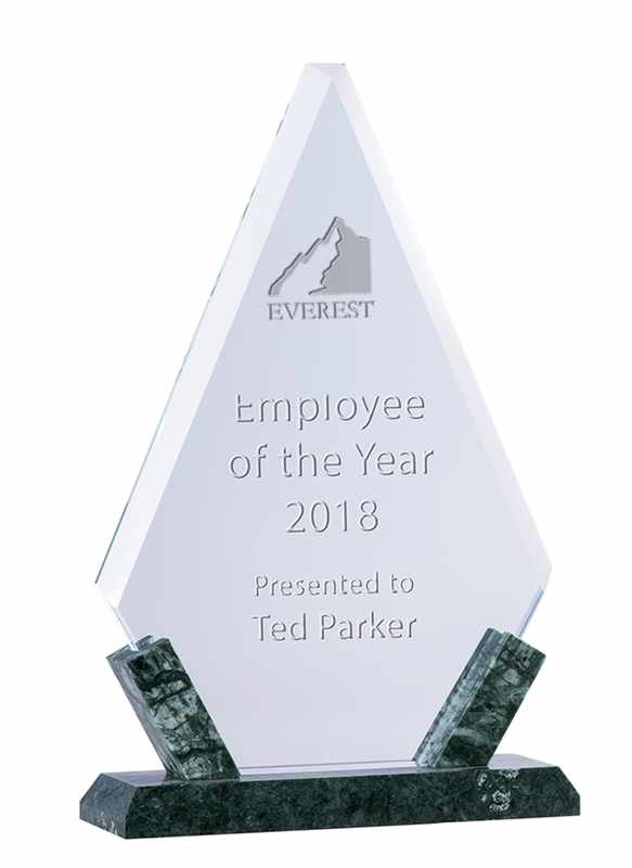 Green Marble Glass – Arrowhead (Removable)