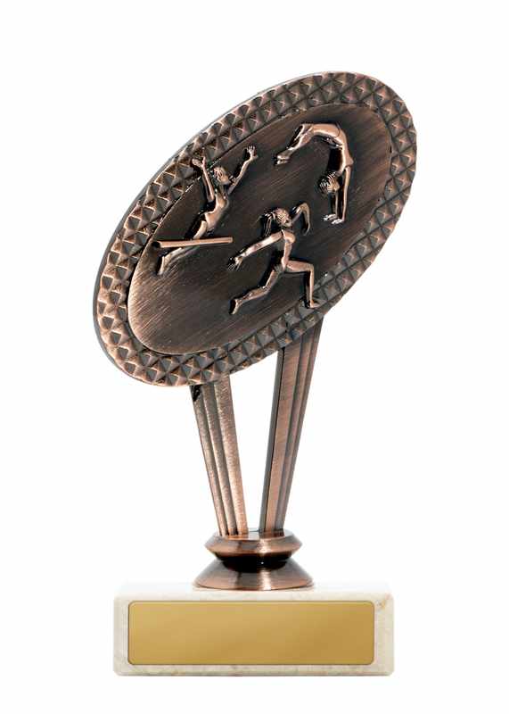 Metal Female Gymnastics Theme on Base