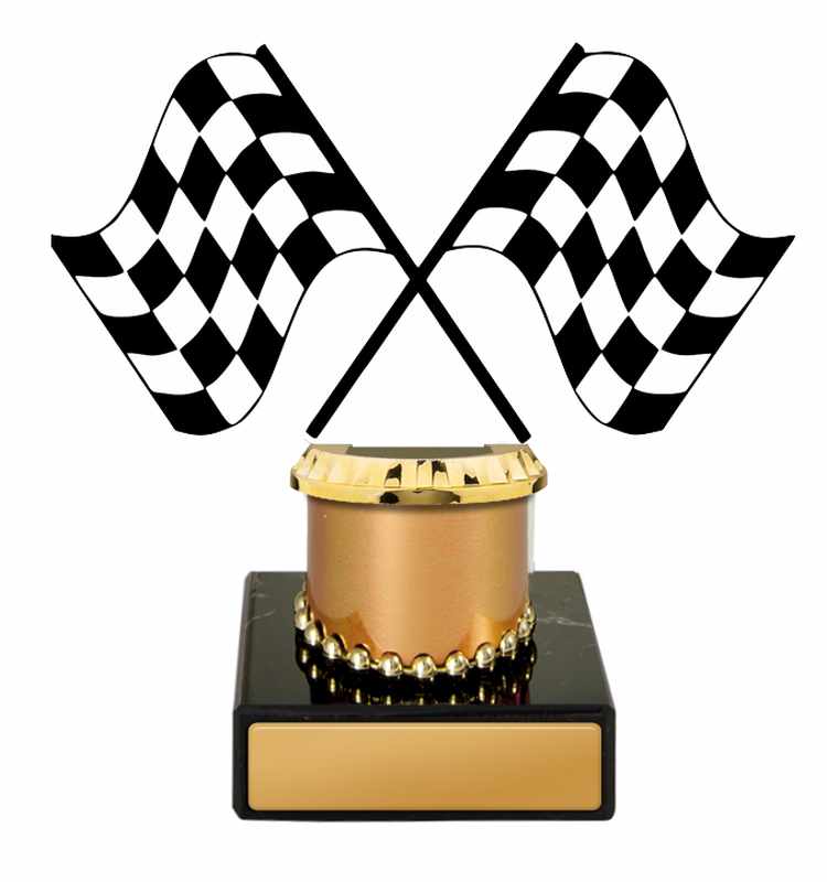 Motorsports Figurine on Column